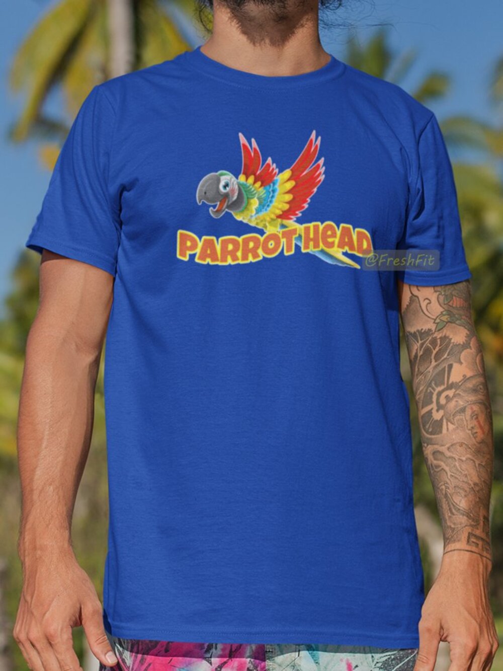 🆕Parrothead Blue T-Shirt Graphic Tee